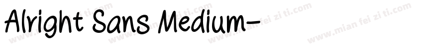 Alright Sans Medium字体转换